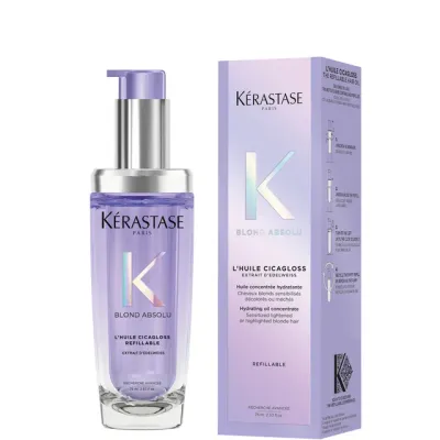 Kérastase Blond Absolu L&#39;huile Cicagloss Refillable, Hair Oil For Sensitised Lightened Or Highlighted Blonde Hair