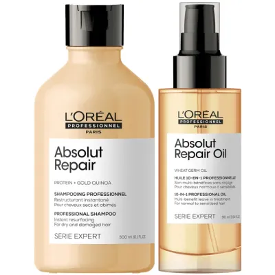 L&#39;Oréal Professionnel Absolut Repair Oil and Shampoo Bundle