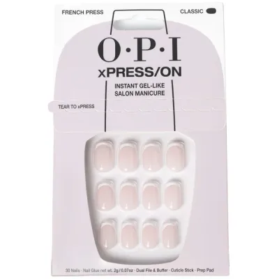 OPI xPRESS/ON Nude Press On Nails Gel-Like Salon Manicure - French Press