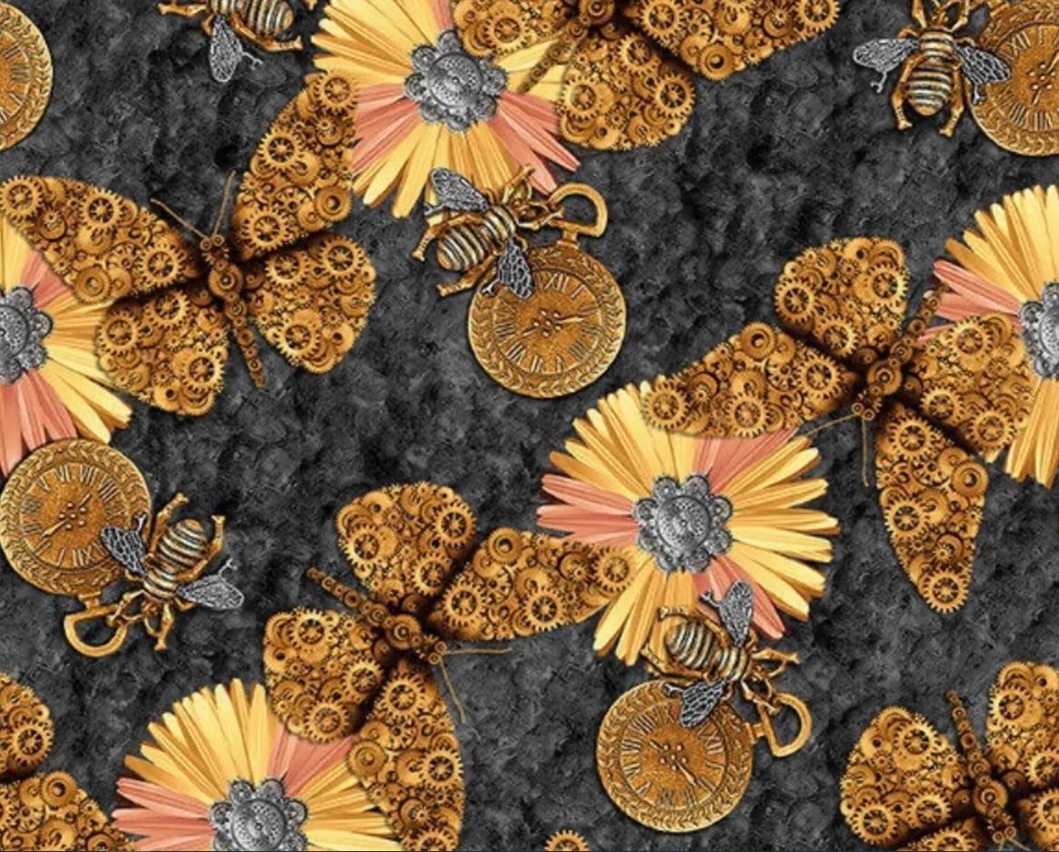 Blank Quilting Alternative Age Fabric || Butterflies &amp; Flowers