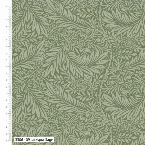 William Morris - Larkspur Sage Wide Backing 108&quot;