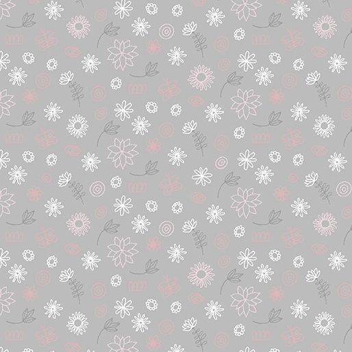 Contempo Baby Buddies - Light Grey Floral