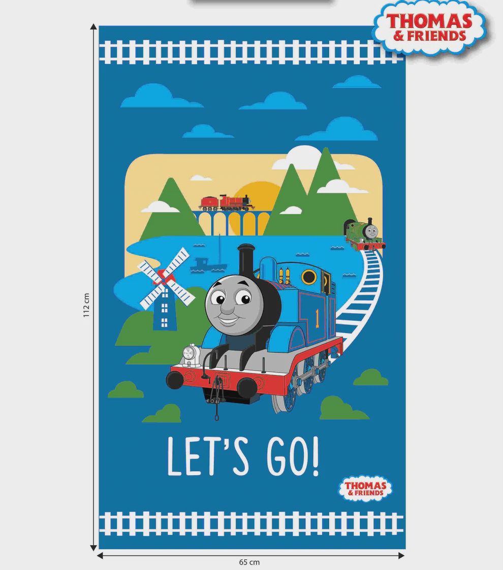 Thomas &amp; Friends - Panel - Thomas Let&#39;s Go (65cm) Blue