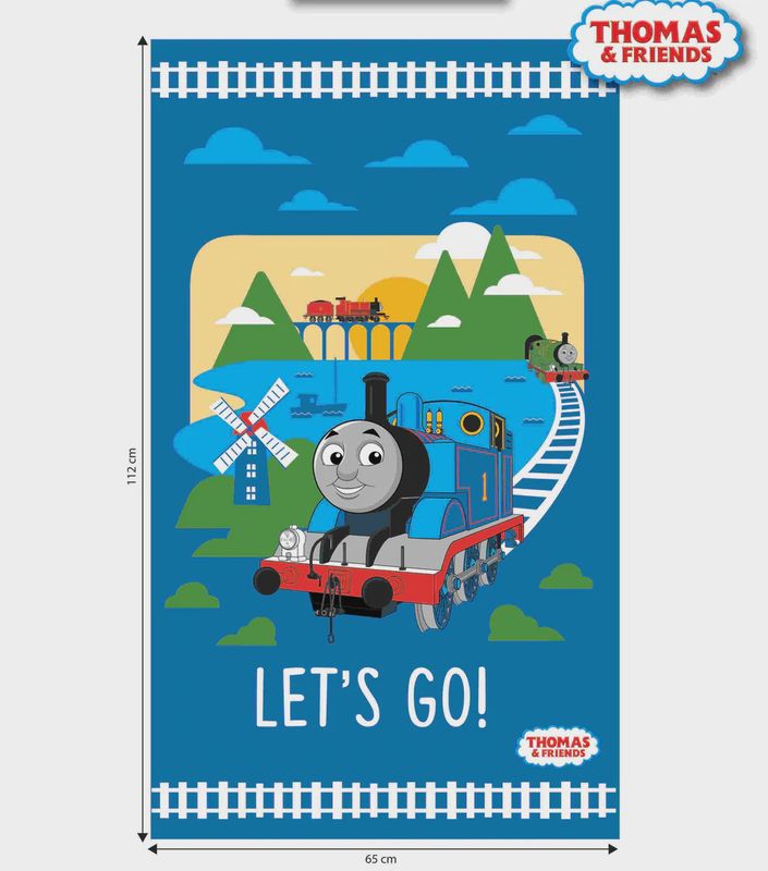 Thomas &amp; Friends - Panel - Thomas Let&#39;s Go (65cm) Blue