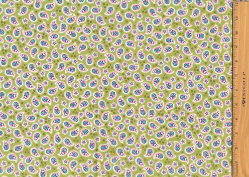Jan - Green Paisley