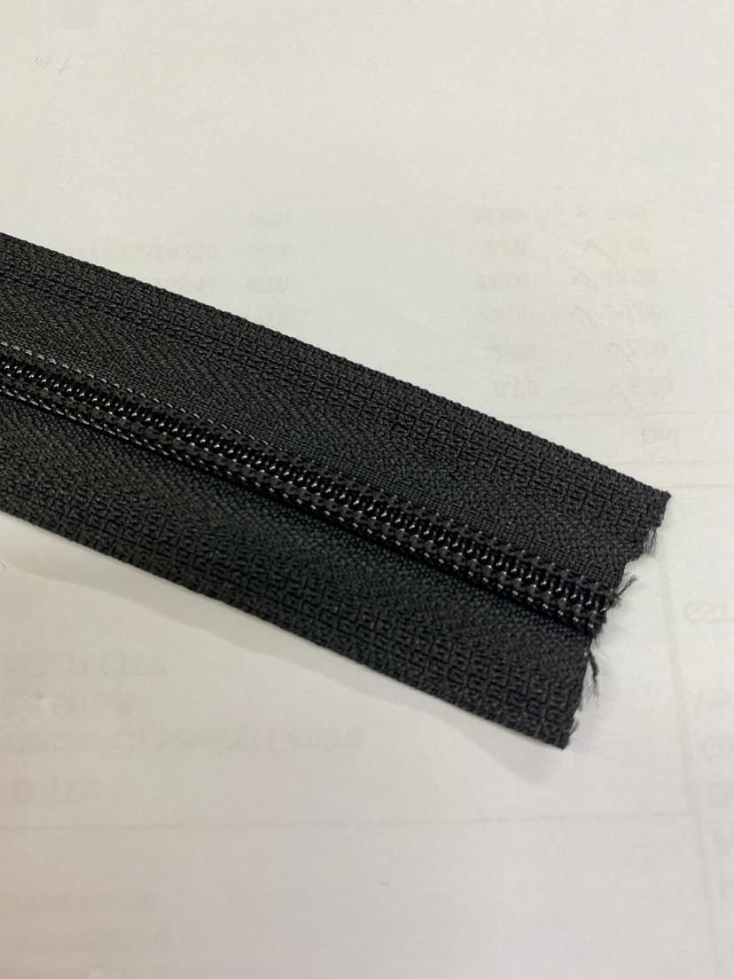 Continuous YKK Zipper Coil, Colour: Black