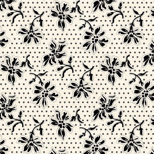 Wilmington -Dotted Floral Cream Fabric