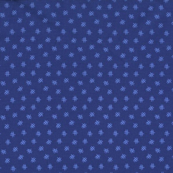 RJR Fabrics - Welcome to My World Blue Hash
