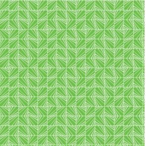 P&amp;B Fabric Whimsy Green Geometric Squares