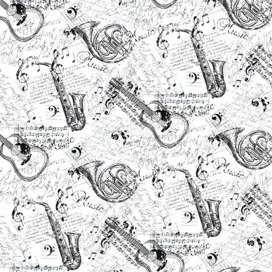 Music Instruments - White/Black