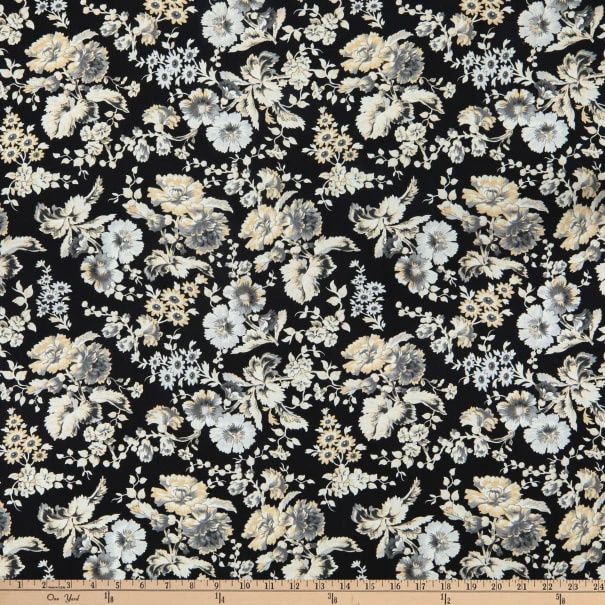 Wilmington - Large Floral Black