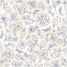 Summertime by Robin Kingsley - Birds and Flowers - Blue
