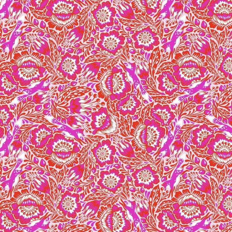 Tula Pink - Tiny Beasts - Out Foxed - Glimmer