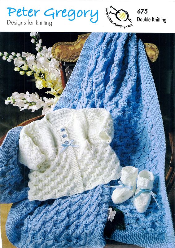 Peter Gregory 675 Cardigan, Blanket and Booties