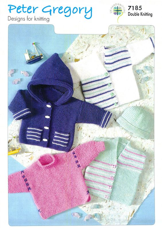 Peter Gregory 7185 Cardigan/Jersey Knitting Pattern