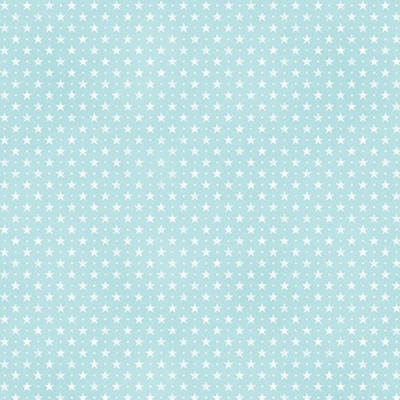 Benartex - ABC&#39;s Tiny Stars- Medium Turquoise