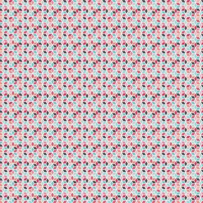 Riley Blake - Paper Daisies Geometric in Pink