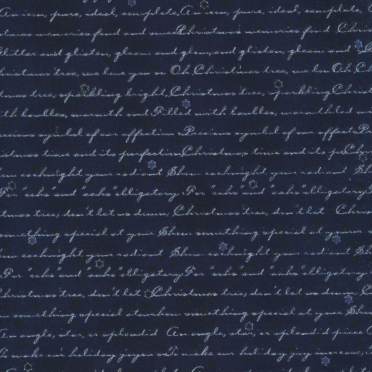 Stof - Christmas Writing - Navy/Silver