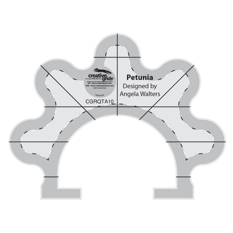 NEW Creative Grids Quilting Ruler Petunia By Angela Walters