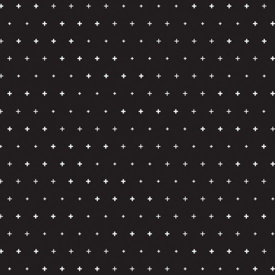 Simply Black and White - Cross - Black