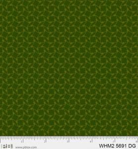 P&amp;B Fabric Whimsy 2 Diamond Dark Green