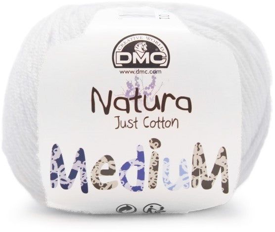 DMC Natura Just Cotton Medium 50g, Colour: White