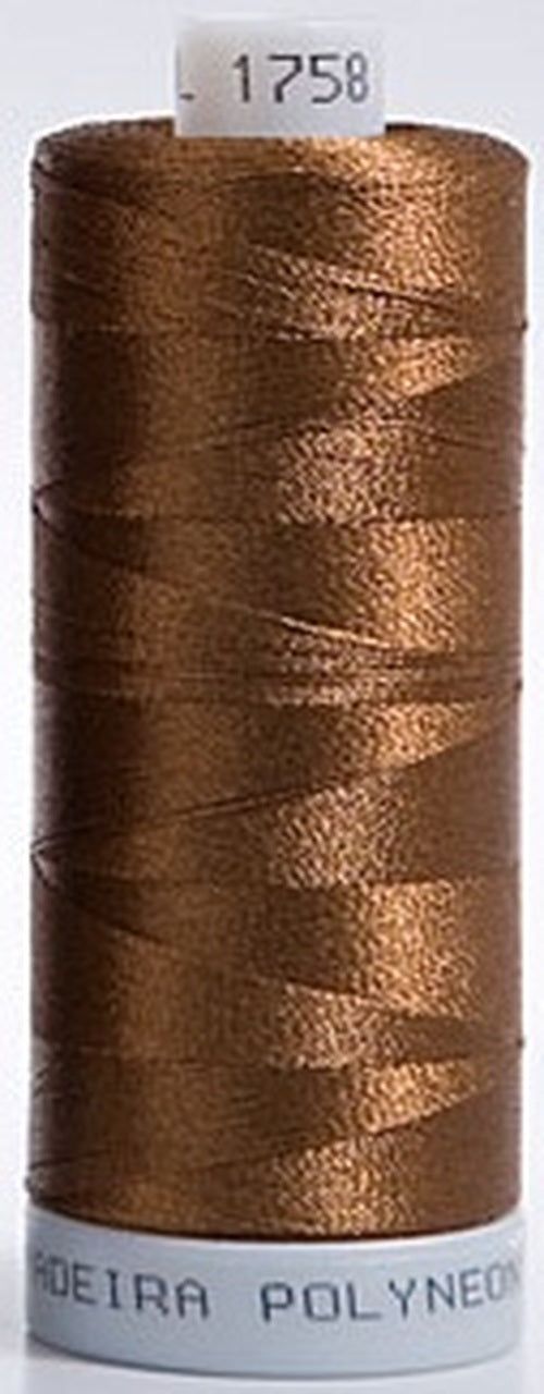 Polyneon Embroidery Thread Strip 10 (Brown/Peach), Brown/Peach: 1758