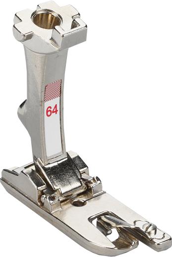 Bernina 4mm straight stitch hemmer foot #64, Type: 64v straight-stitch hemmer foot