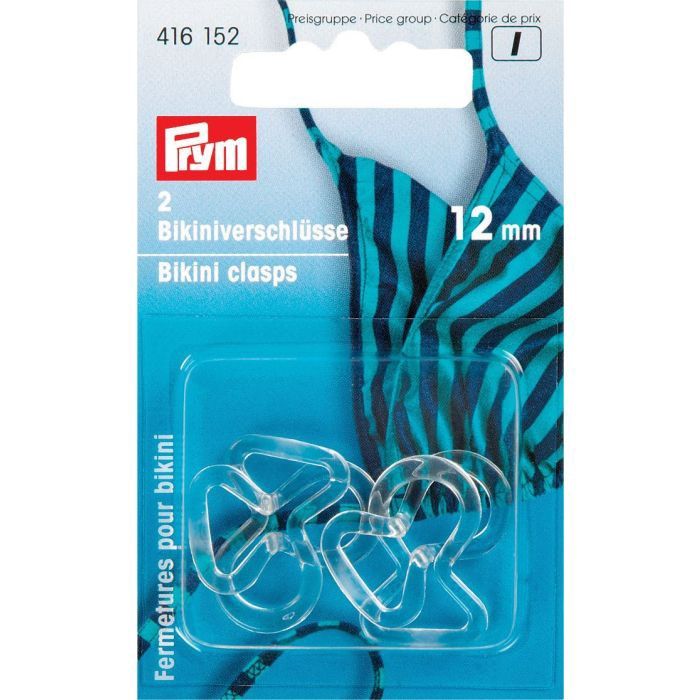 Prym bikini clasps, Size: 12mm, Type: Plastic