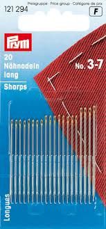 PRYM Hand Sewing Needles, Type: Sharps assorted 3-7