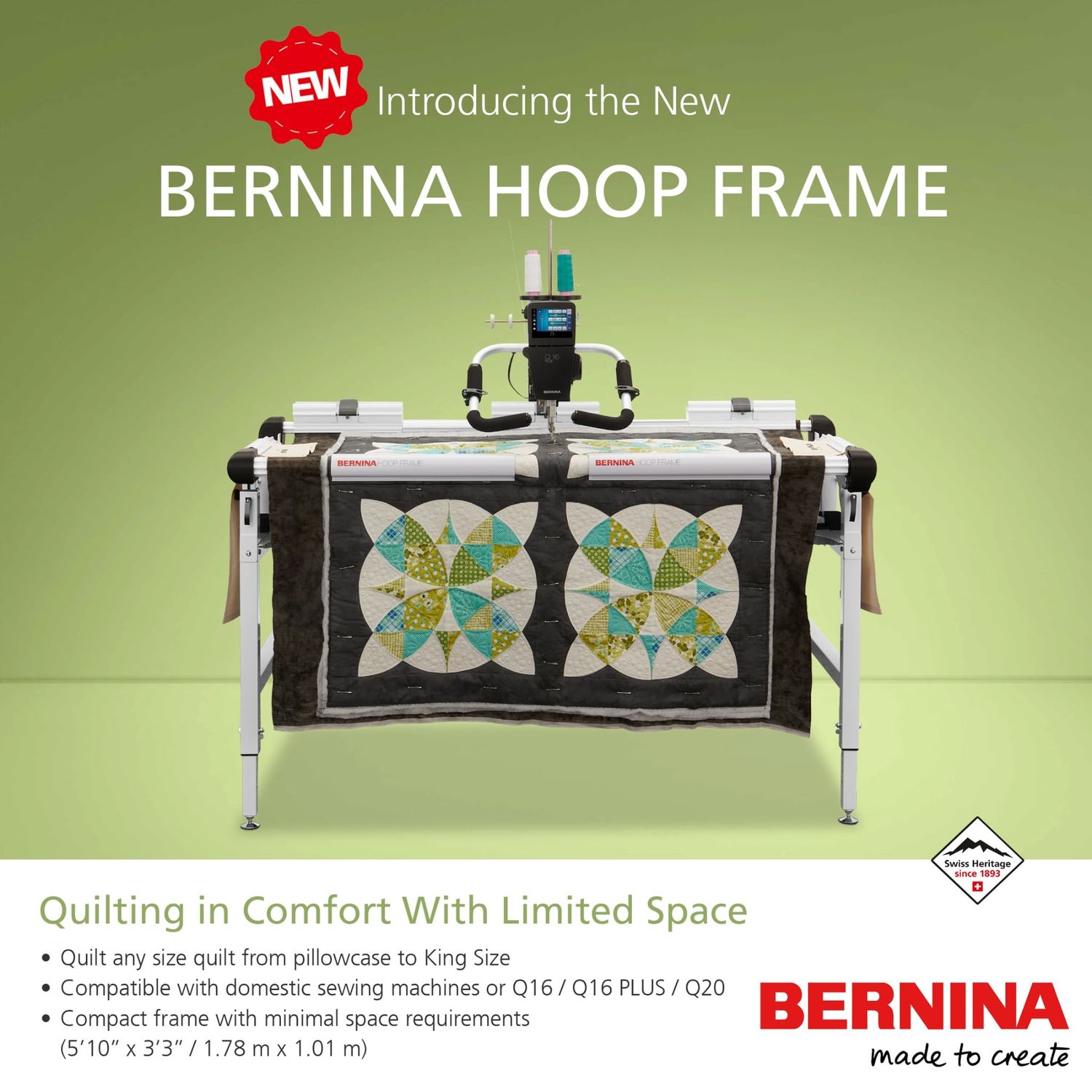 Bernina Hoop Frame for Domestic Sewing Machine