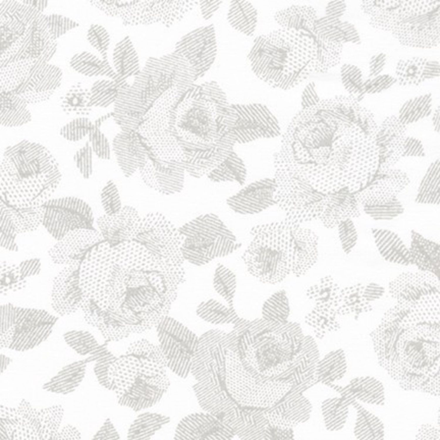 Robert Kaufman - Whisper Print White/Grey Floral