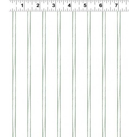 Secret Garden by Clothworks- White with Green Stripes