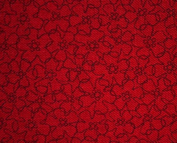 STOF Quilters Basic Perfect Red Flower on Red