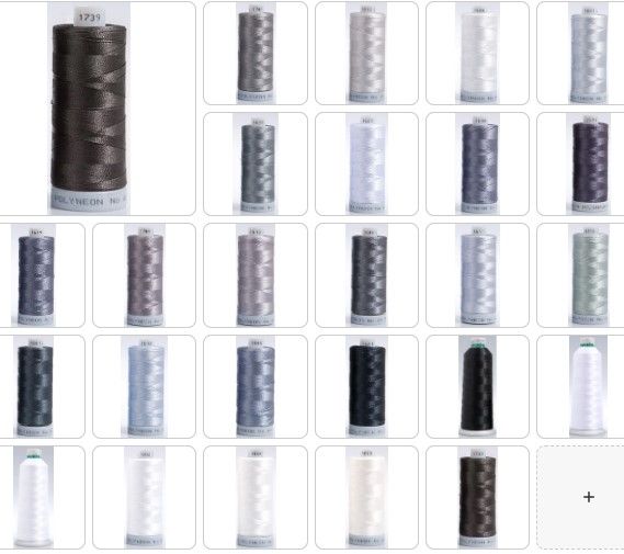 Polyneon Embroidery Thread Strip 13 (Grey/Black/White)
