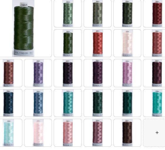 Polyneon Embroidery Thread Strip 8 (Green/Brown)
