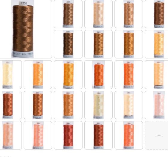 Polyneon Embroidery Thread Strip 10 (Brown/Peach)