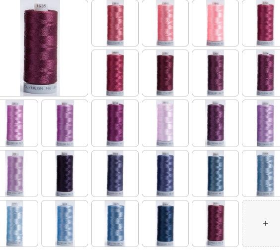 Polyneon Embroidery Thread Strip 7 (Wine/purple/blue)