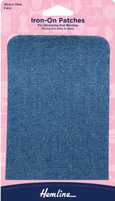 Iron On Patch, Colour: Light denim