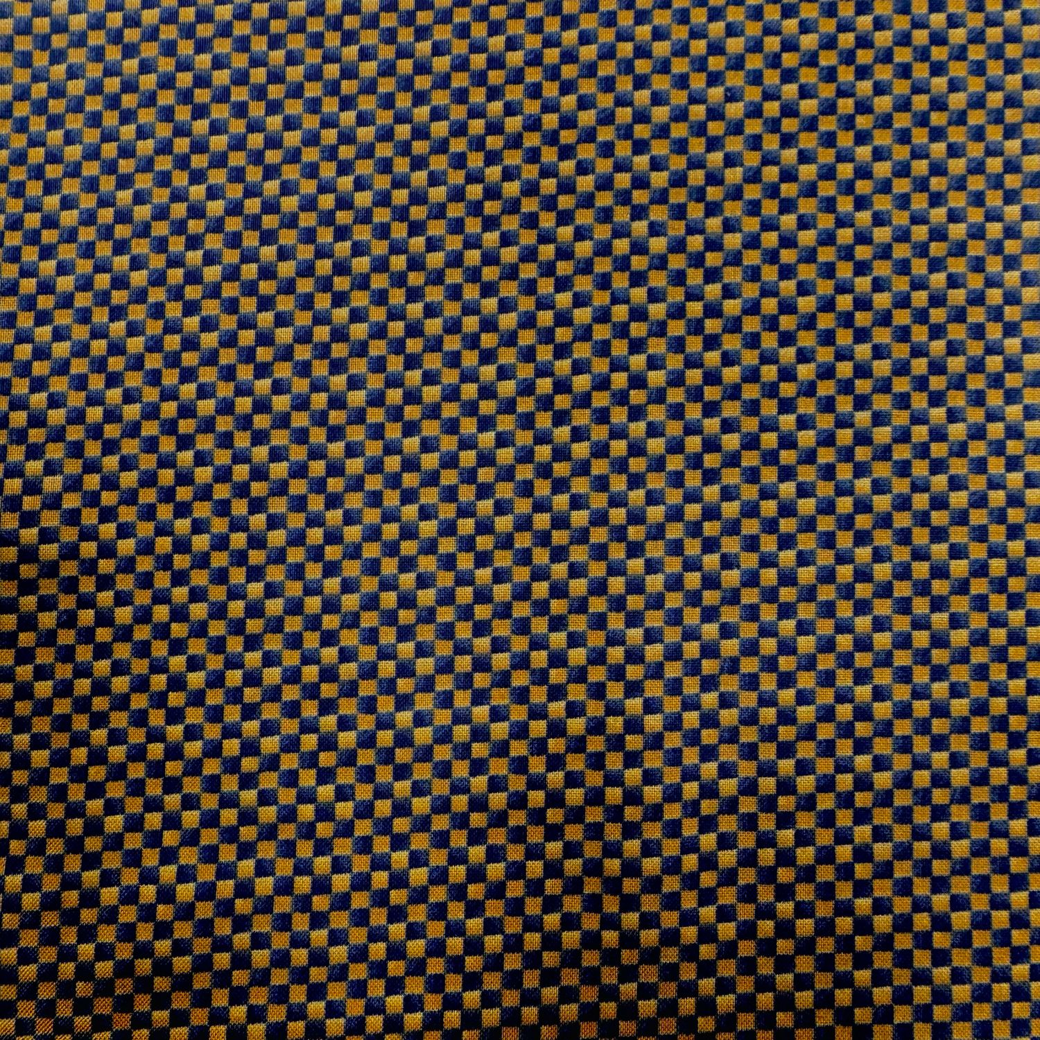 Robert Kaufman - Blue and Tan mini check