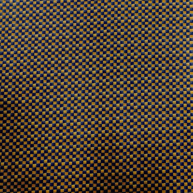 Robert Kaufman - Blue and Tan mini check