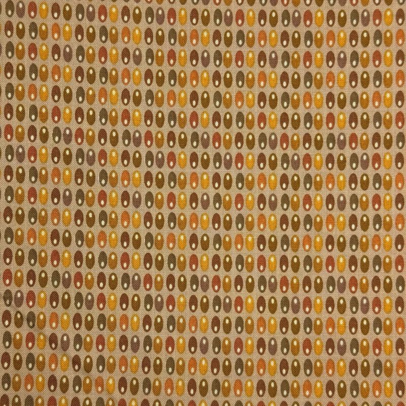 Stof Quilters Basics Perfect Multi Brown Dots