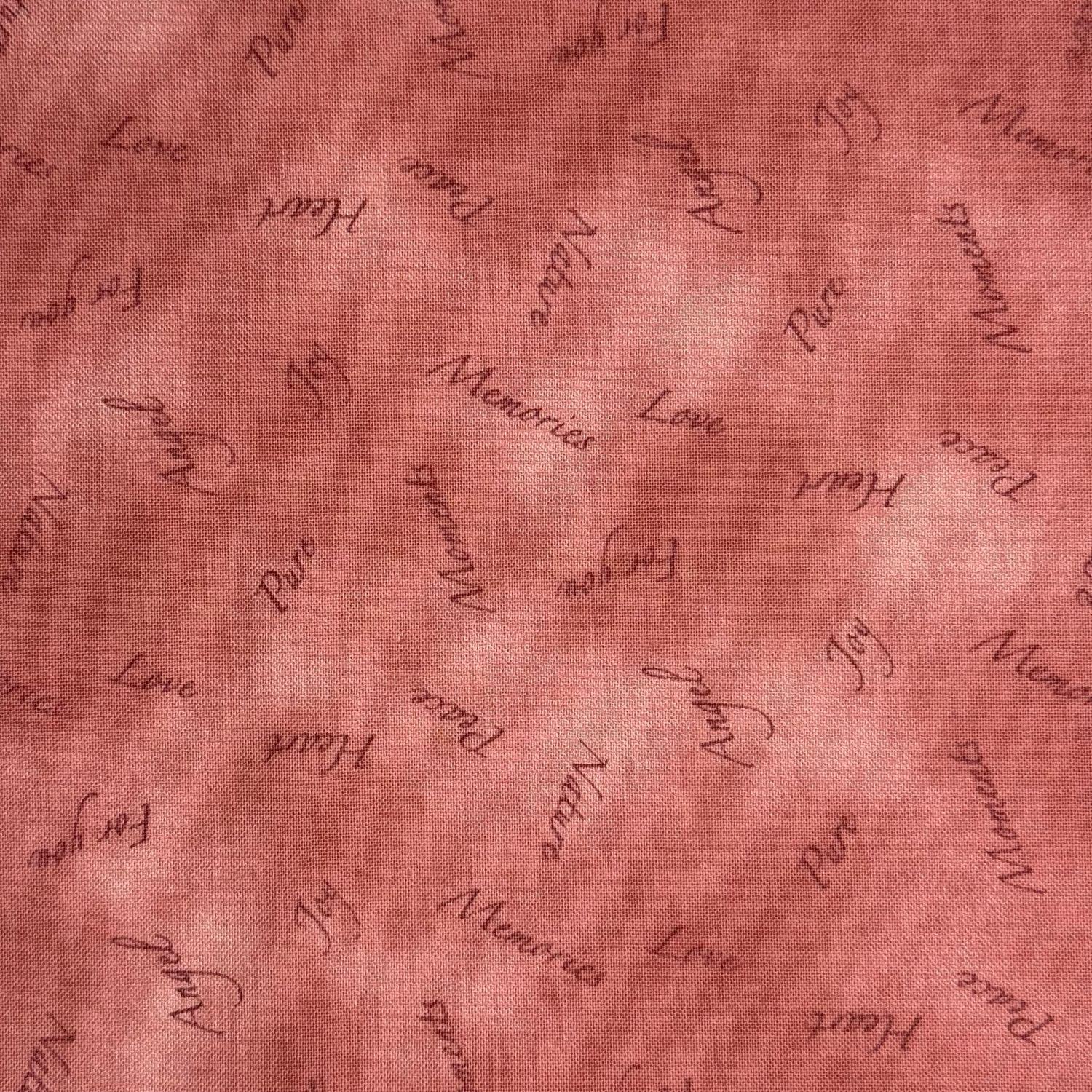 Stof Quilters Basics Dusty Style Pink Words