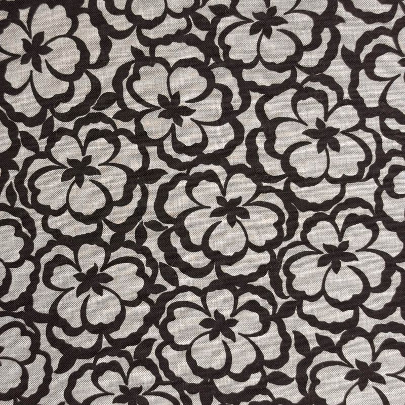 Grey and Black Floral fabric