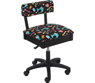 Horn Gas Lift Chair, Style: Coloured sewing fabric