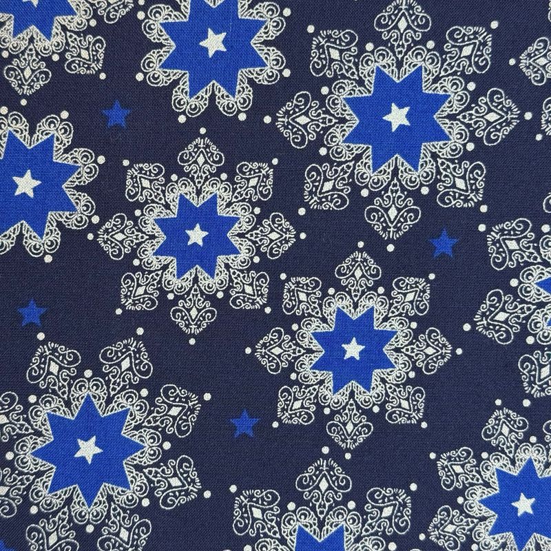 Blue Snowflakes fabric