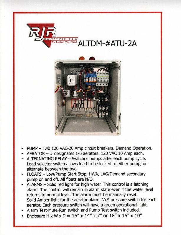 120 VAC Duplex Liftstation - 1 Aerator with Demand Pump and Latching HWA