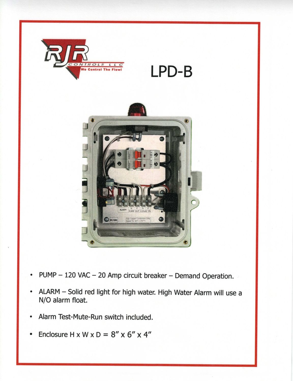 120 VAC Liftstation with Demand Pump and HWA