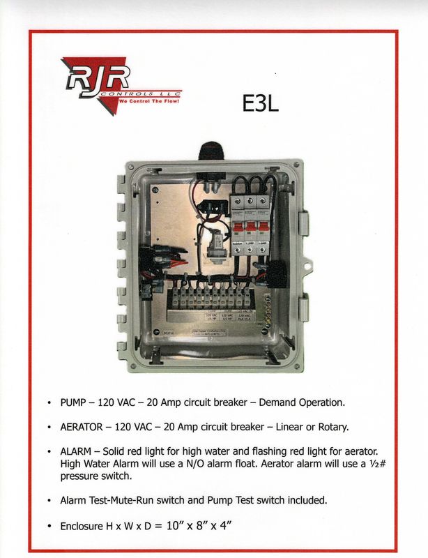 Aerobic Control with Demand Pump,Pump Test, Pump Override, Pressure Switch