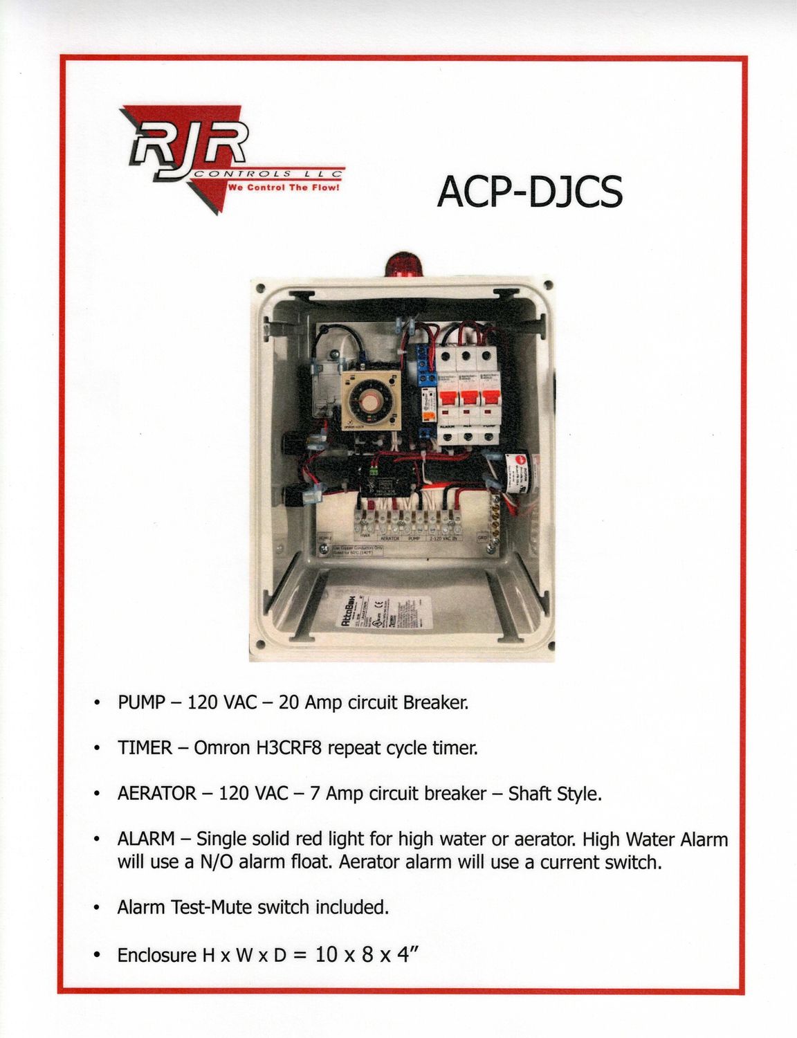 Jet Aerobic with Dosing Timer  - Current Switch